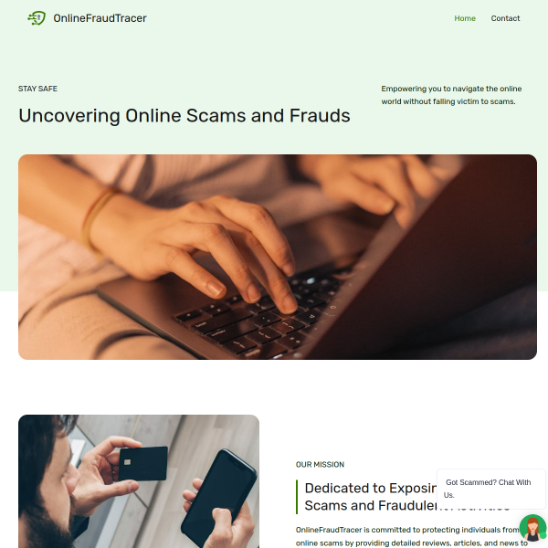 onlinefraudtracer.com thumbnail